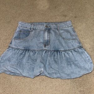 Denim Boutique Bubble Skirt